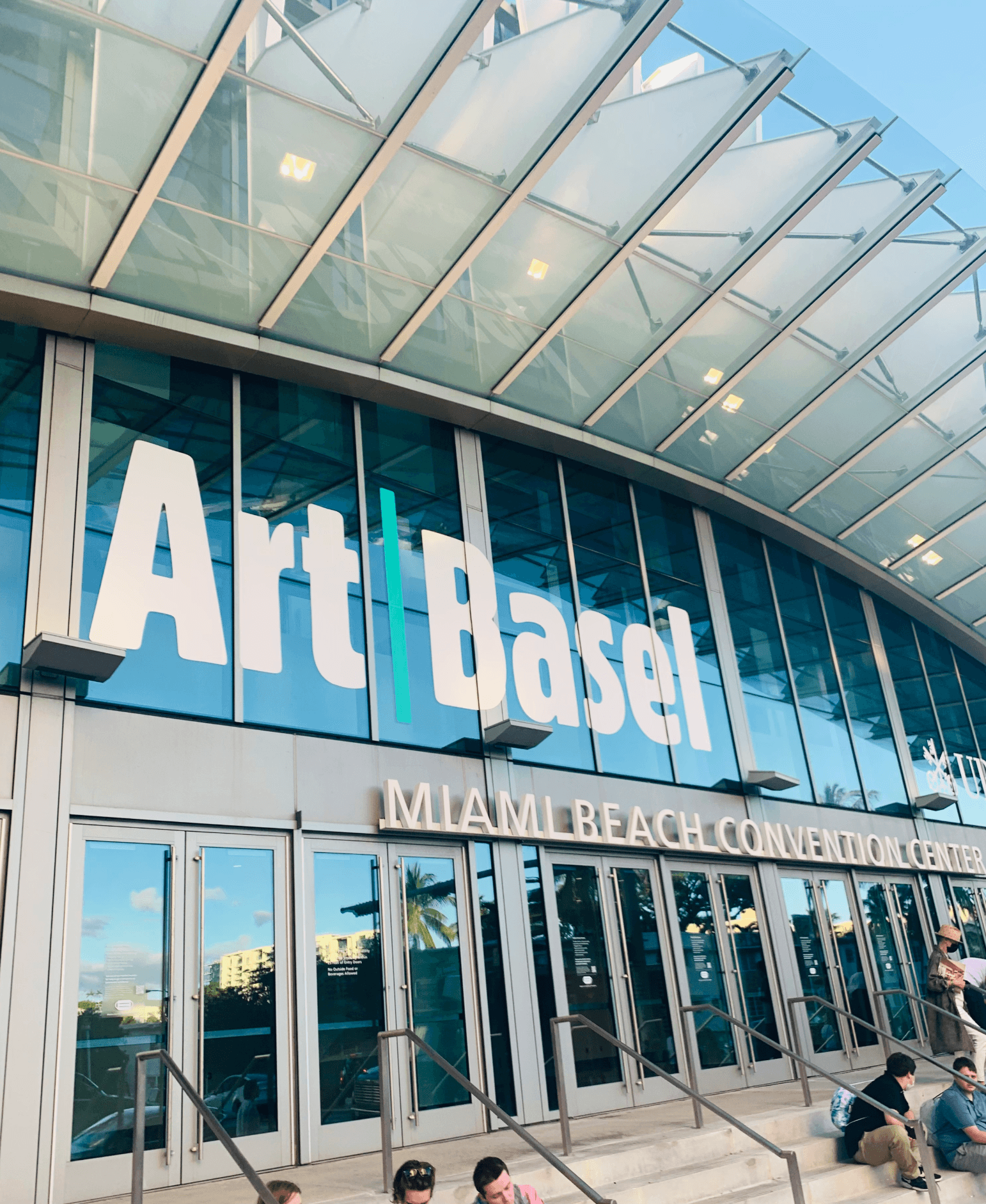 The Art Basel entrance at the Miami Beach Convention Center