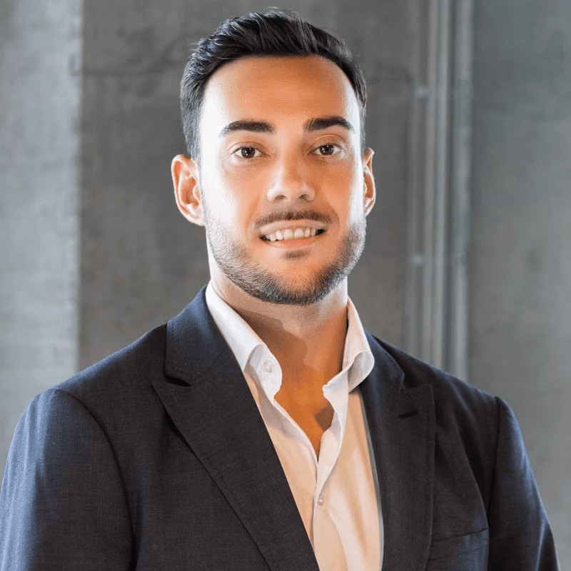 Portrait of an event attendee in a suit
